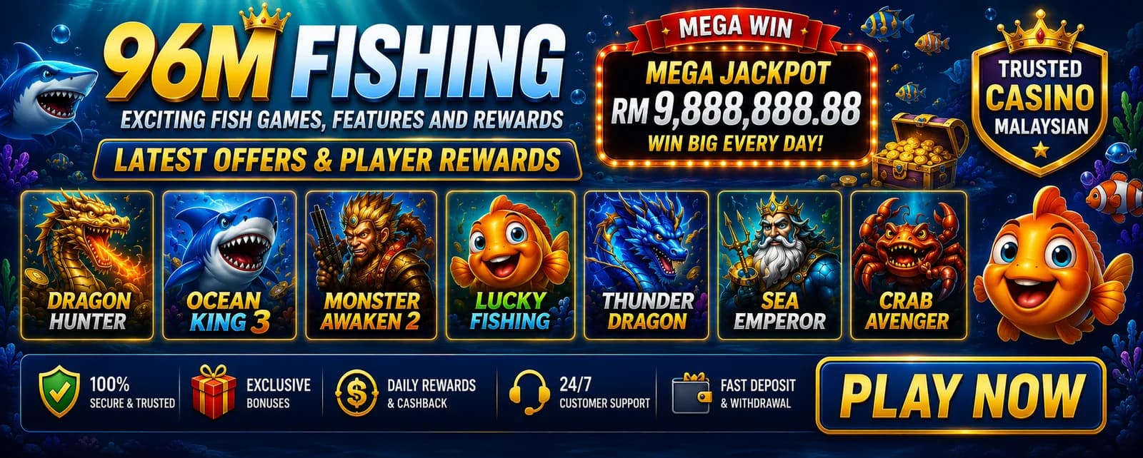 96M Fishing – Exciting Fish Games, Features & Rewards