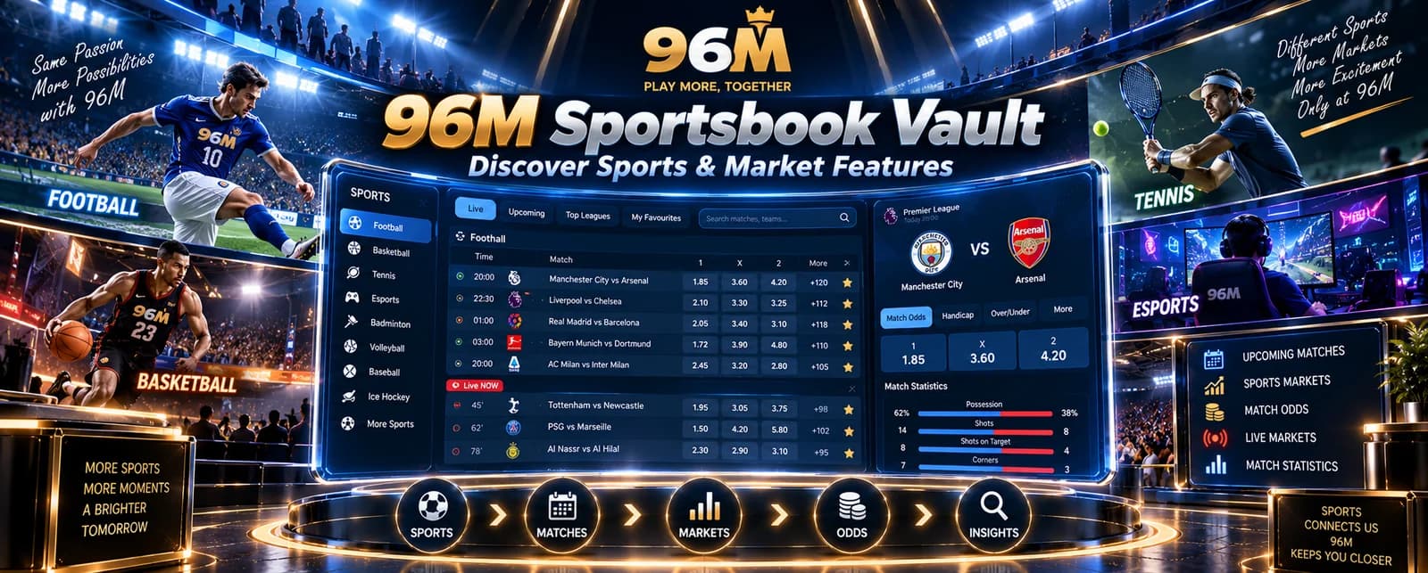 96M Sportsbook Vault: Discover Sports & Market Features