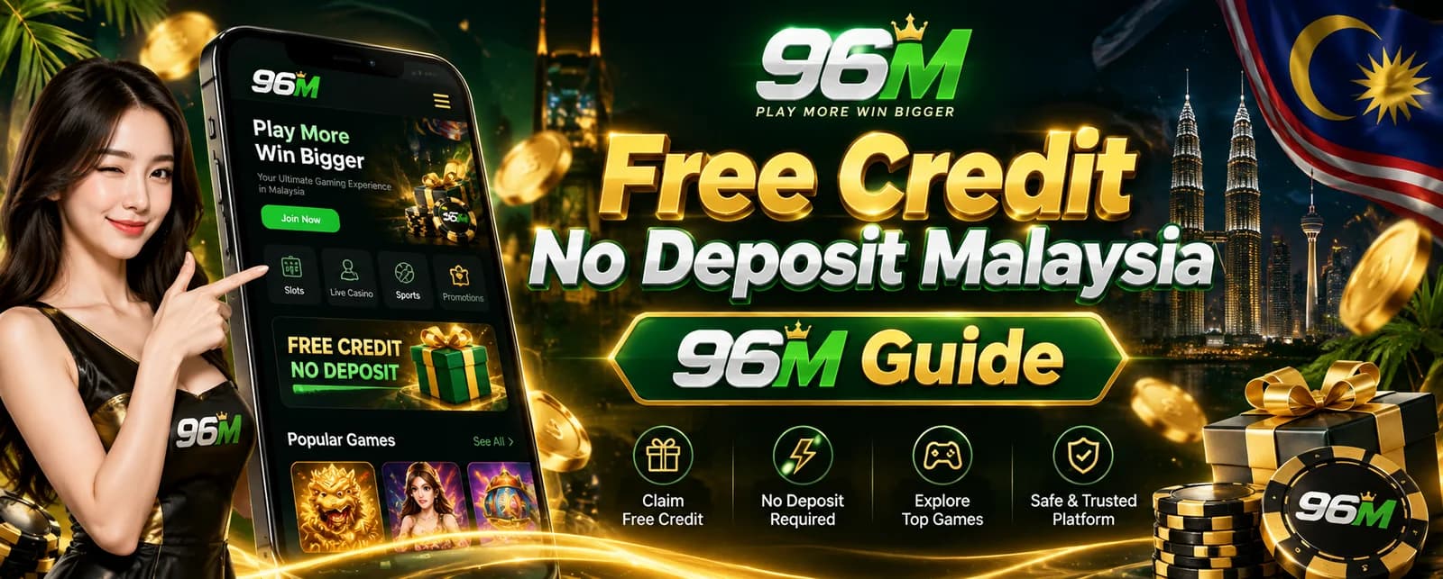 Free Credit No Deposit Malaysia 96Guide | 96M